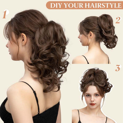 Ponytail Hair Extensions – Messy Hair Bun with Claw Clip,Heyang Industrial Co., Ltd