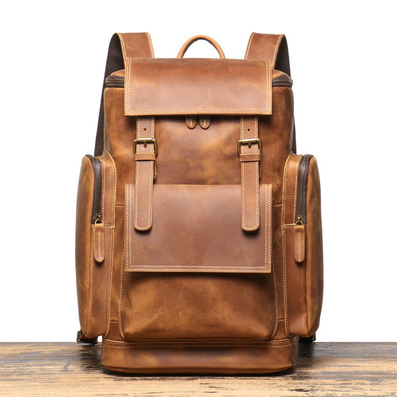 Premium Leather Laptop Backpack, BuckyDrop