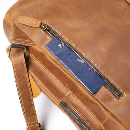 Premium Leather Laptop Backpack, BuckyDrop