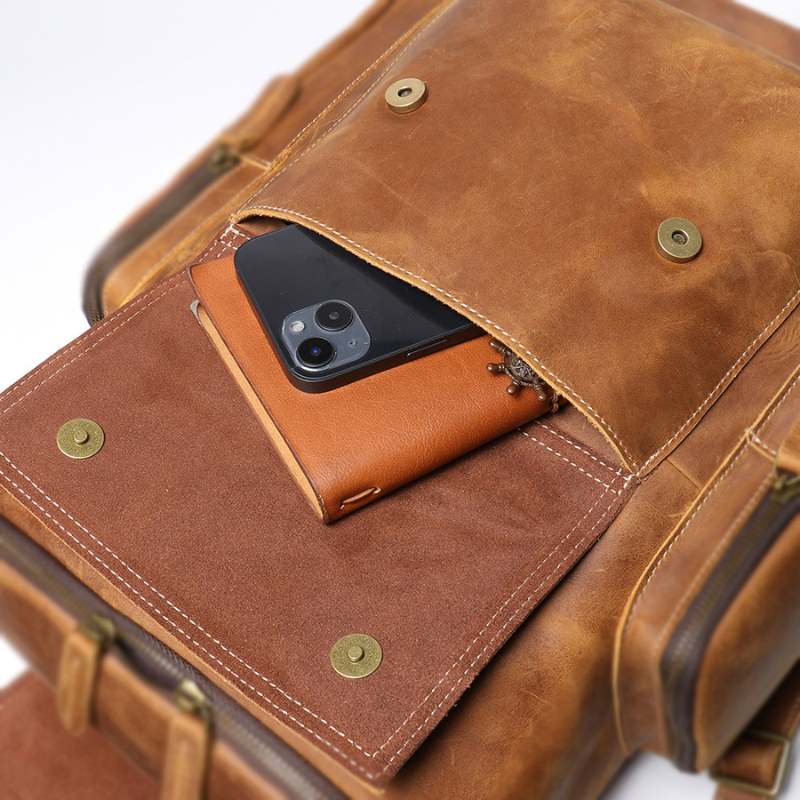 Premium Leather Laptop Backpack, BuckyDrop