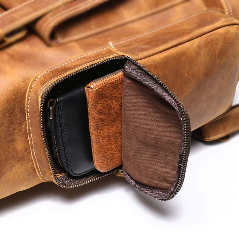 Premium Leather Laptop Backpack, BuckyDrop