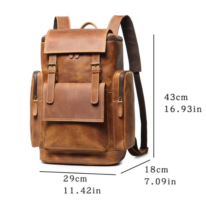 Premium Leather Laptop Backpack, BuckyDrop