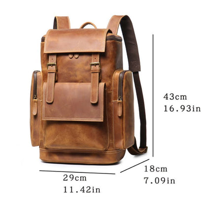 Premium Leather Laptop Backpack, BuckyDrop