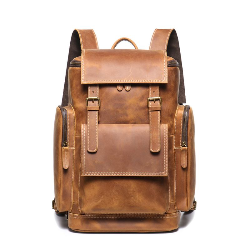 Premium Leather Laptop Backpack, BuckyDrop