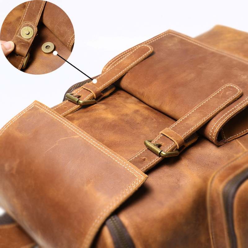Premium Leather Laptop Backpack, BuckyDrop