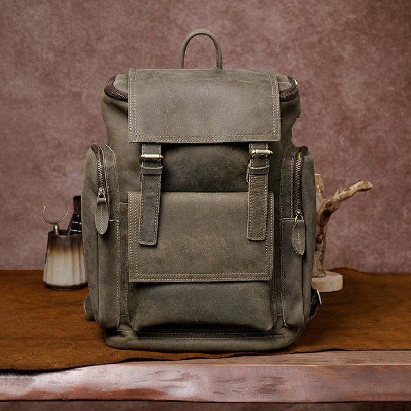 Premium Leather Laptop Backpack Yiwu Cujia Trade Co., Ltd