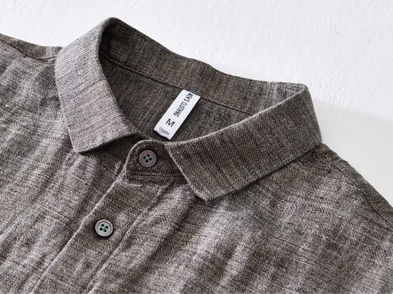 Men's Long Sleeve Linen Shirt - A.A.Y FASHION