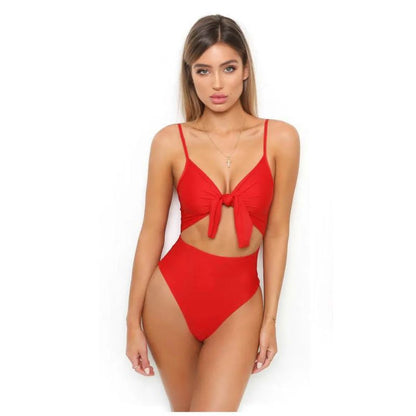 Red High-Rise One-Piece Swimsuit for Women, Yiwu Cujia Trade Co., Ltd