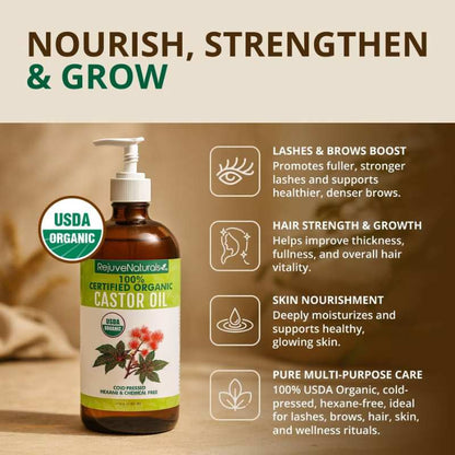 RejuveNaturals Pure Organic Castor Oil – 16oz, BuckyDrop