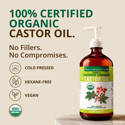 RejuveNaturals Pure Organic Castor Oil – 16oz, BuckyDrop