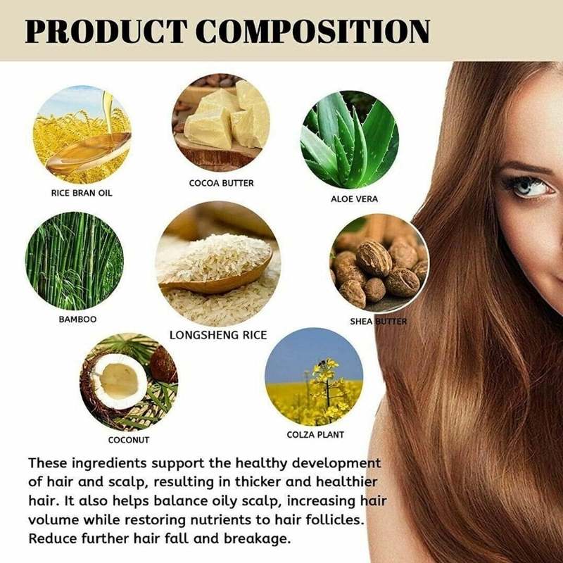 Rice Water Shampoo Bar – Natural Solid Hair Soap for Hydration, Strengthening and Scalp Care,Yiwu Cujia Trade Co., Ltd