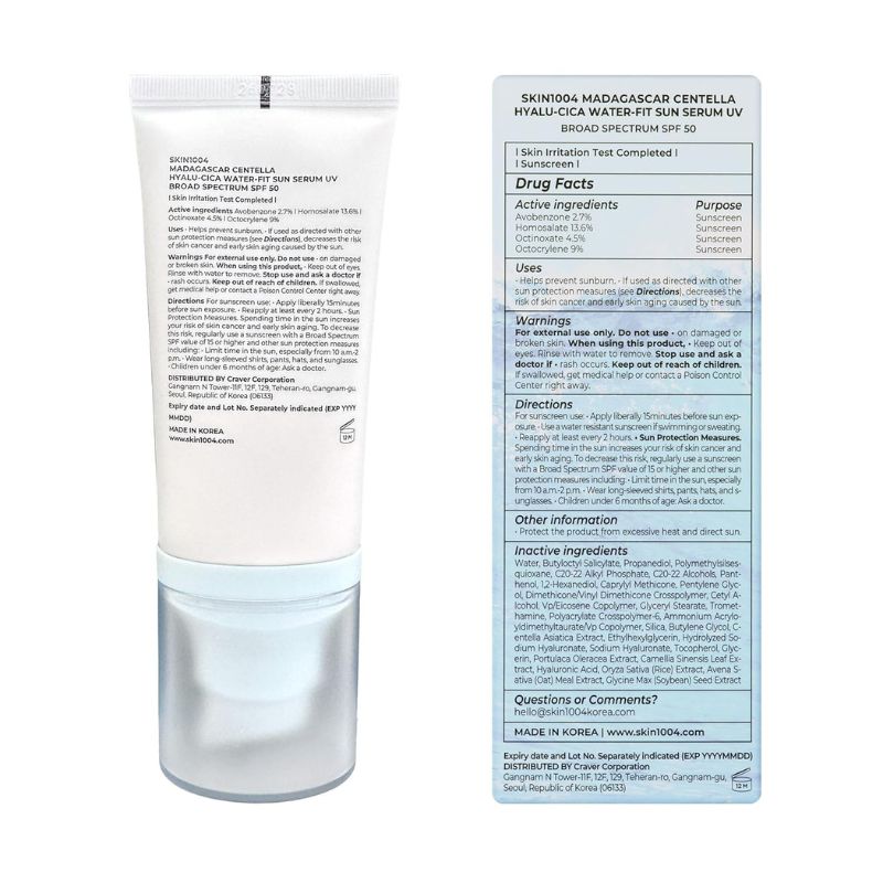 SKIN1004 Centella Hyalu-Cica WaterFit Sun Serum SPF 50, BuckyDrop