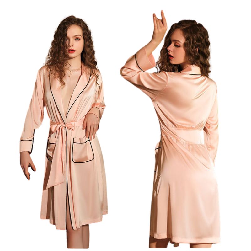 Satin Night Robe Women's Bridal Kimono - A.A.Y FASHION