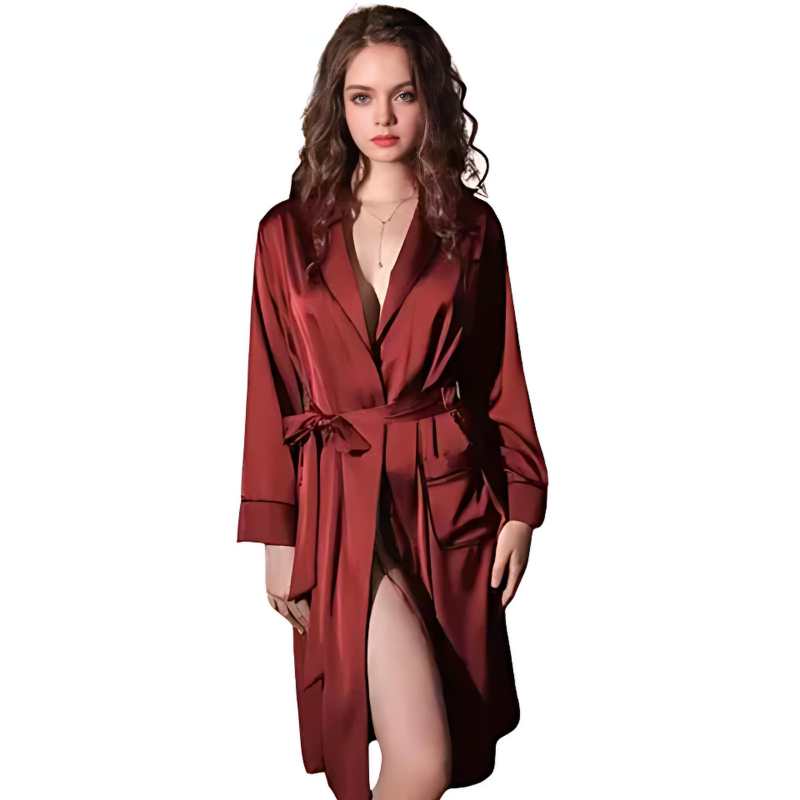 Satin Night Robe Women's Bridal Kimono - A.A.Y FASHION