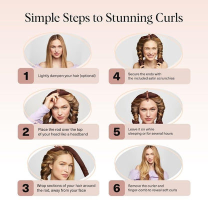 Satin Heatless Hair Curlers Set  - Heatless Overnight Curls, BuckyDrop