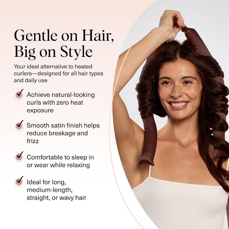 Satin Heatless Hair Curlers Set  - Heatless Overnight Curls, BuckyDrop