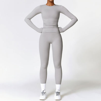 Seamless Tracksuit for Women - Long Sleeve + High-Waist Leggings Yiwu Cujia Trade Co., Ltd