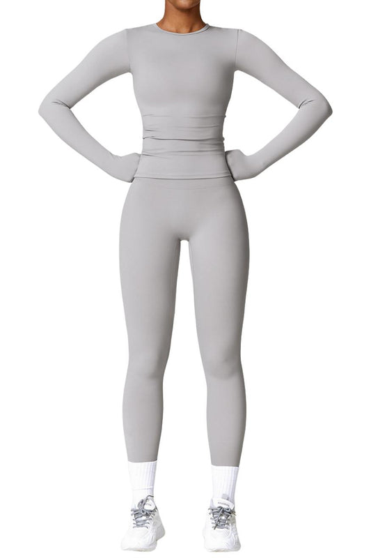 Seamless Tracksuit for Women - Long Sleeve + High-Waist Leggings Yiwu Cujia Trade Co., Ltd