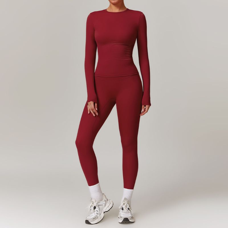 Seamless Tracksuit for Women - Long Sleeve + High-Waist Leggings Yiwu Cujia Trade Co., Ltd