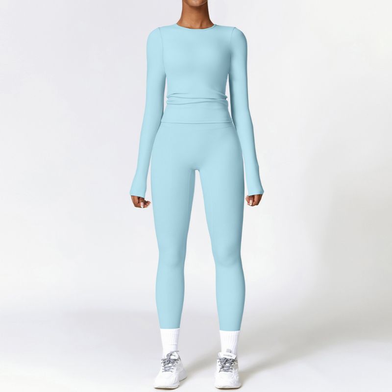 Seamless Tracksuit for Women - Long Sleeve + High-Waist Leggings Yiwu Cujia Trade Co., Ltd