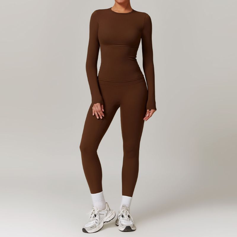 Seamless Tracksuit for Women - Long Sleeve + High-Waist Leggings Yiwu Cujia Trade Co., Ltd