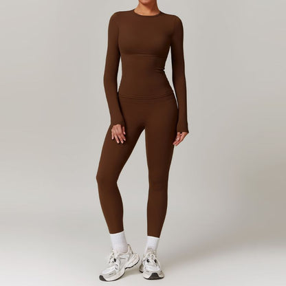 Seamless Tracksuit for Women - Long Sleeve + High-Waist Leggings Yiwu Cujia Trade Co., Ltd
