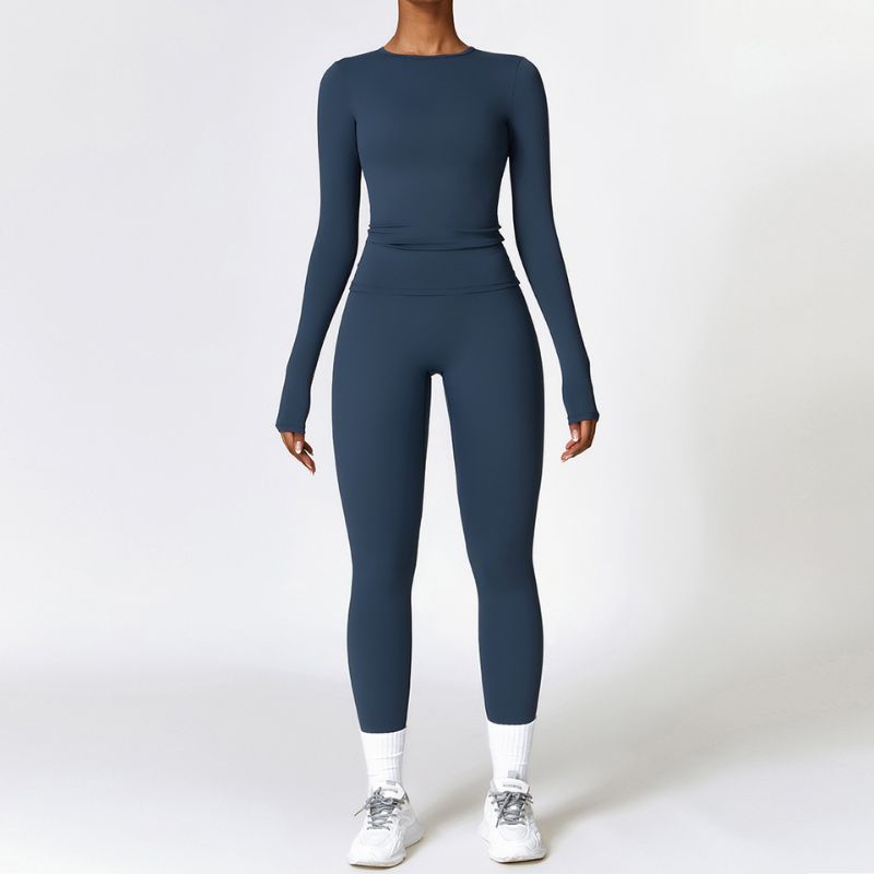 Seamless Tracksuit for Women - Long Sleeve + High-Waist Leggings Yiwu Cujia Trade Co., Ltd