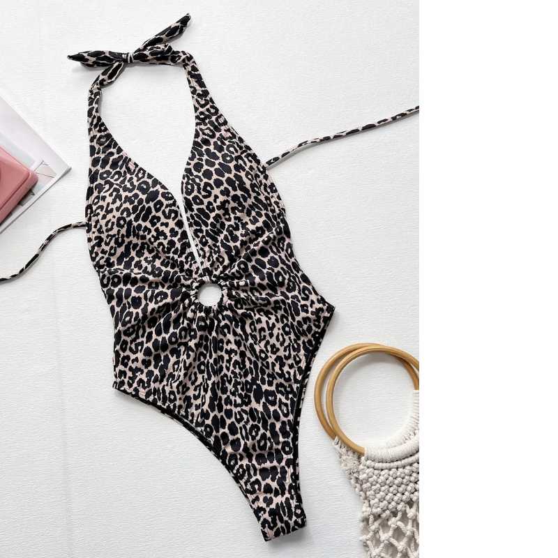 Sexy Hollow-Out Monokini Swimsuit – Leopard Print, One-Piece, Yiwu Cujia Trade Co., Ltd