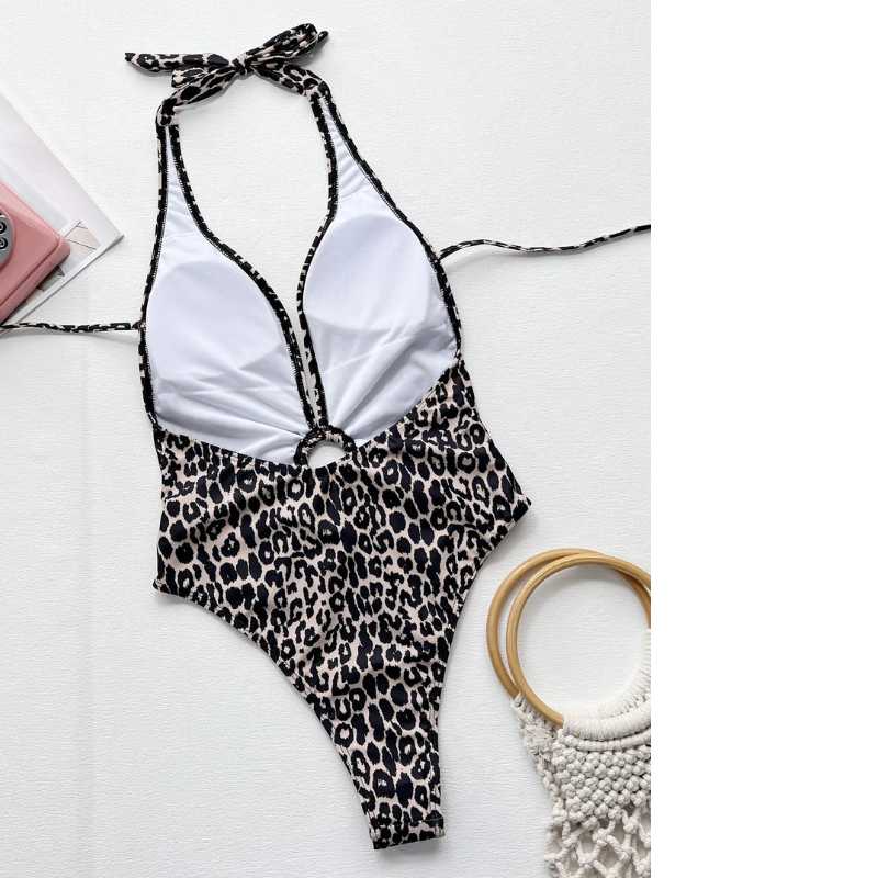 Sexy Hollow-Out Monokini Swimsuit – Leopard Print, One-Piece, Yiwu Cujia Trade Co., Ltd
