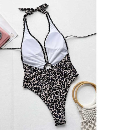 Sexy Hollow-Out Monokini Swimsuit – Leopard Print, One-Piece, Yiwu Cujia Trade Co., Ltd