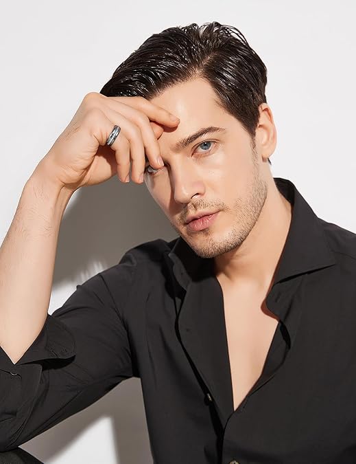 Silver Tungsten Ring with Diamond Inlay, Yiwu Cujia Trade Co., Ltd