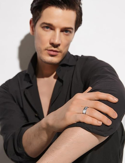 Silver Tungsten Ring with Diamond Inlay, Yiwu Cujia Trade Co., Ltd