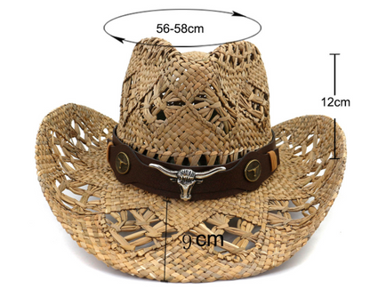 Western Straw Cowboy Hat - A.A.Y FASHION