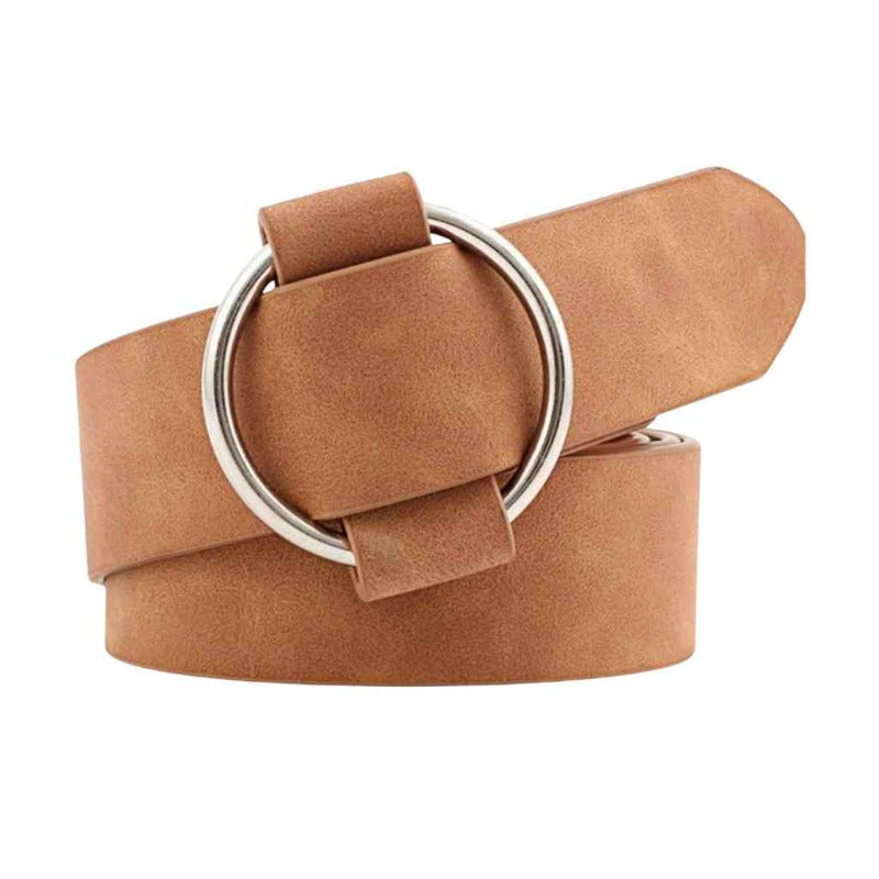 Suede Leather Circle Fashion Belt - A.A.Y FASHION