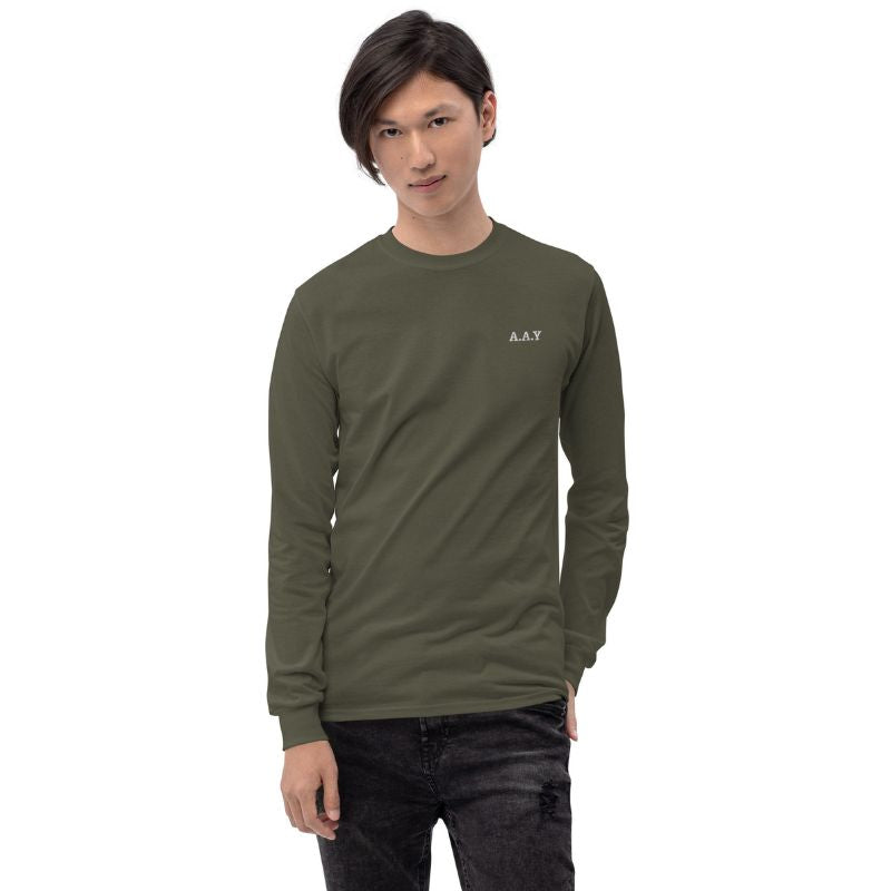 The A.A.Y Long Sleeve Shirt in Solid Colors Printful