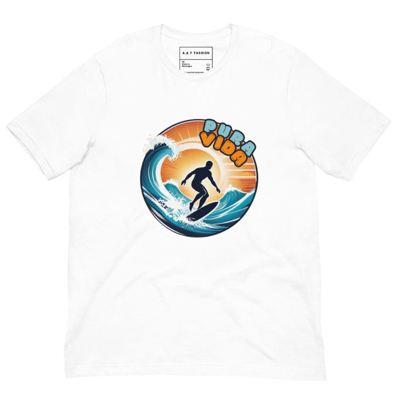 The A.A.Y Pura Vida Unisex Surf Eco T-shirt, Printful