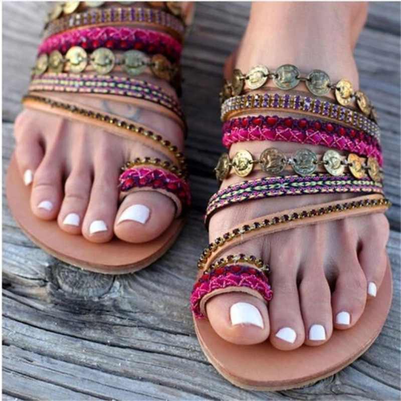 Toe Ring Sandals Boho Style - A.A.Y FASHION