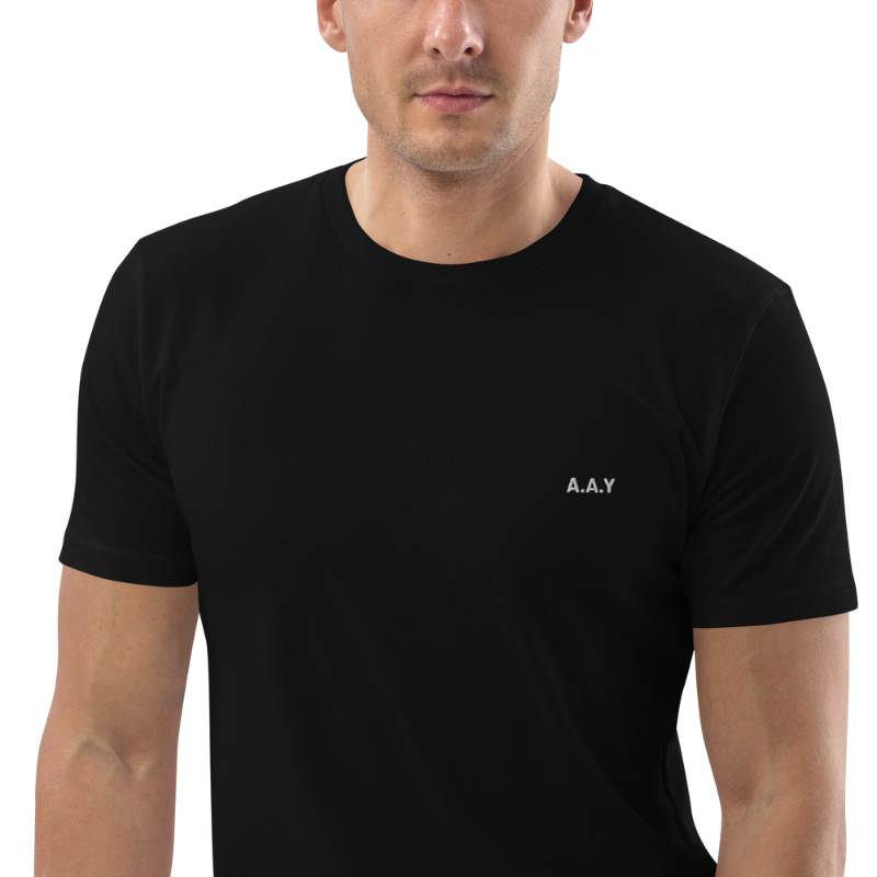 A.A.Y  signature T-Shirt for Men  color Black in Organic Cotton