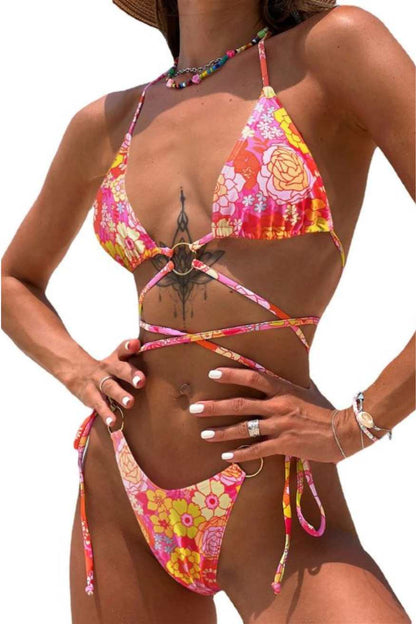 Triangle Bikini Set Floral-print, Yiwu Cujia Trade Co., Ltd