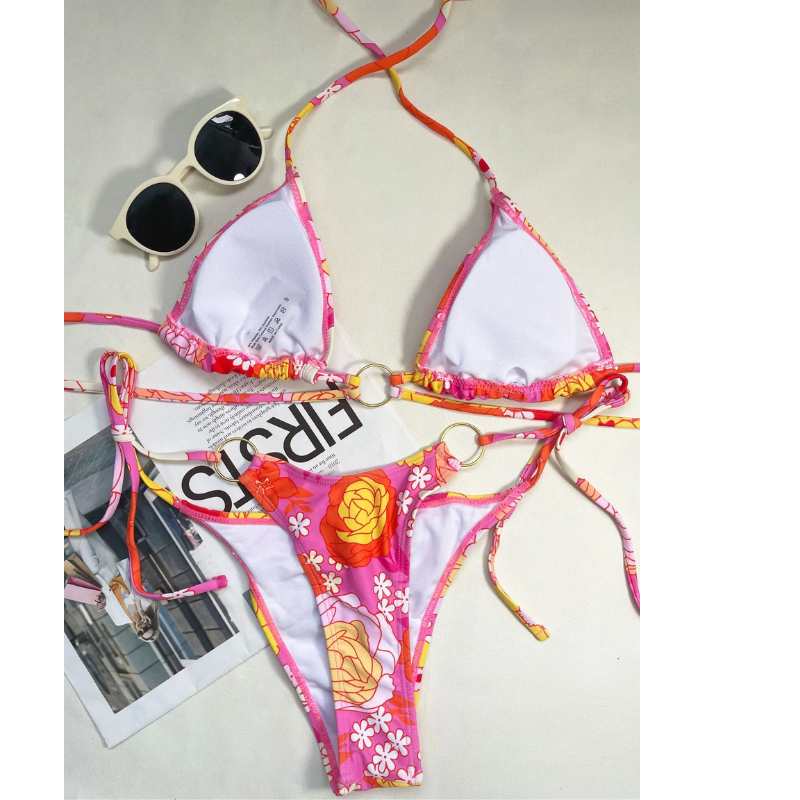 Triangle Bikini Set Floral-print, Yiwu Cujia Trade Co., Ltd