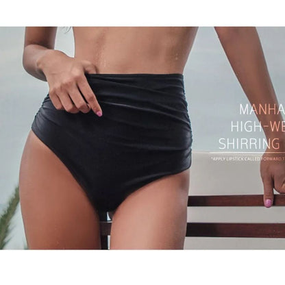 Two-Piece Black Bikini – High-Waist Bottom & Full Cup Top, Yiwu Cujia Trade Co., Ltd