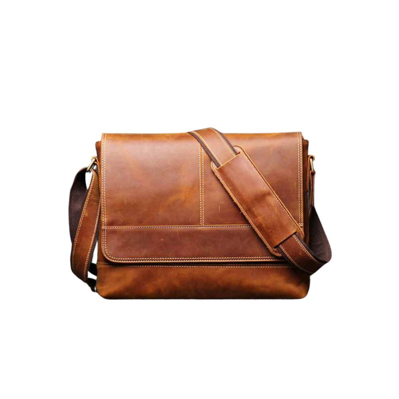 Vintage Leather Messenger Bag - A.A.Y FASHION
