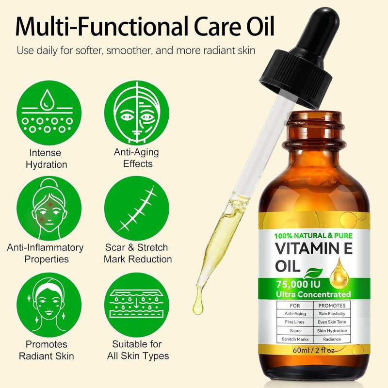 Vitamin E Oil 75.000 IU – 100% Pure, Vegan & Cruelty-Free, BuckyDrop