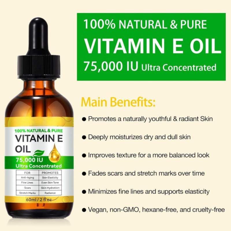 Vitamin E Oil 75.000 IU – 100% Pure, Vegan & Cruelty-Free, BuckyDrop