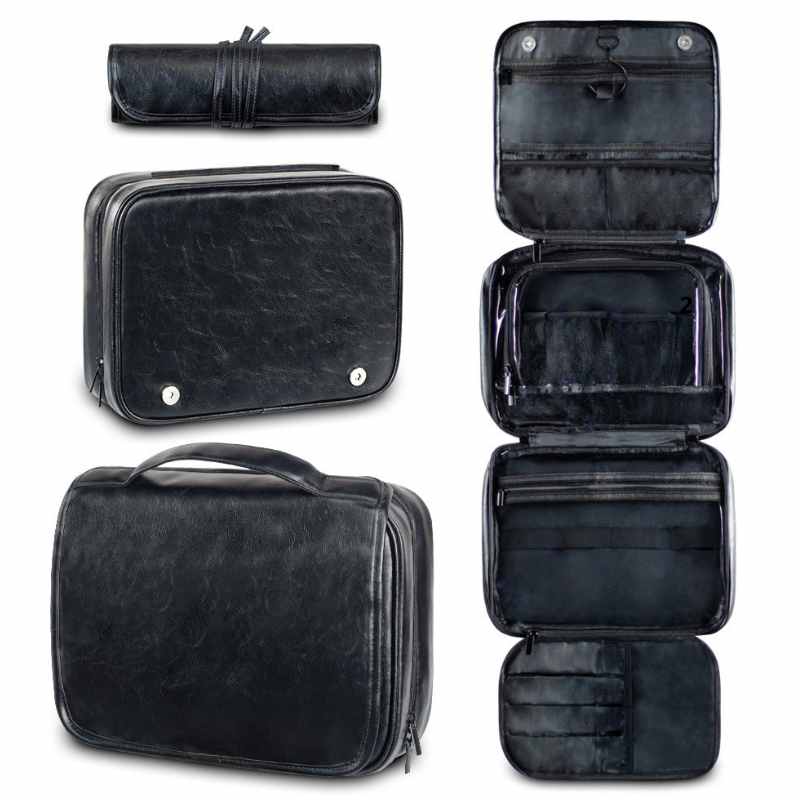 Faux Leather Hanging Wash Bag – Men's Travel Grooming Toiletry Bag Heyang Industrial Co., Ltd