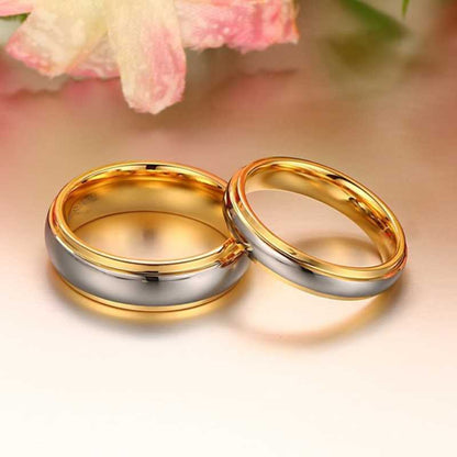 Wedding Rings from Tungsten 2 Tone Couple Rings - A.A.Y FASHION