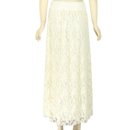 White Lace Embroidery Boho Long Skirt - A.A.Y FASHION