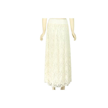 White Lace Embroidery Boho Long Skirt - A.A.Y FASHION