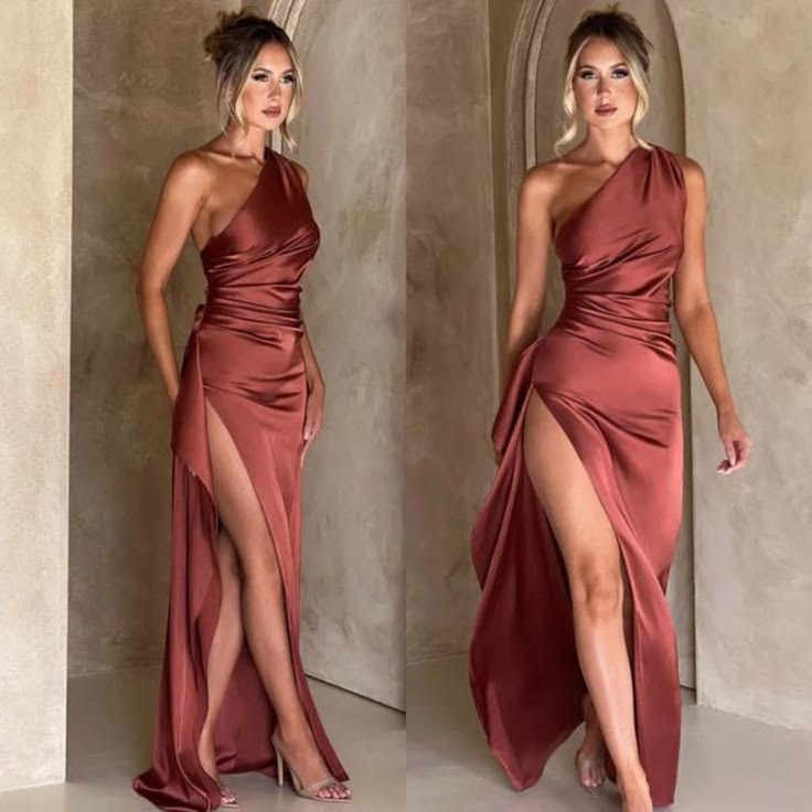 Women Satin Sleeveless Off Shoulder Split Evening Cocktail Long Dress, Yiwu Cujia Trade Co., Ltd
