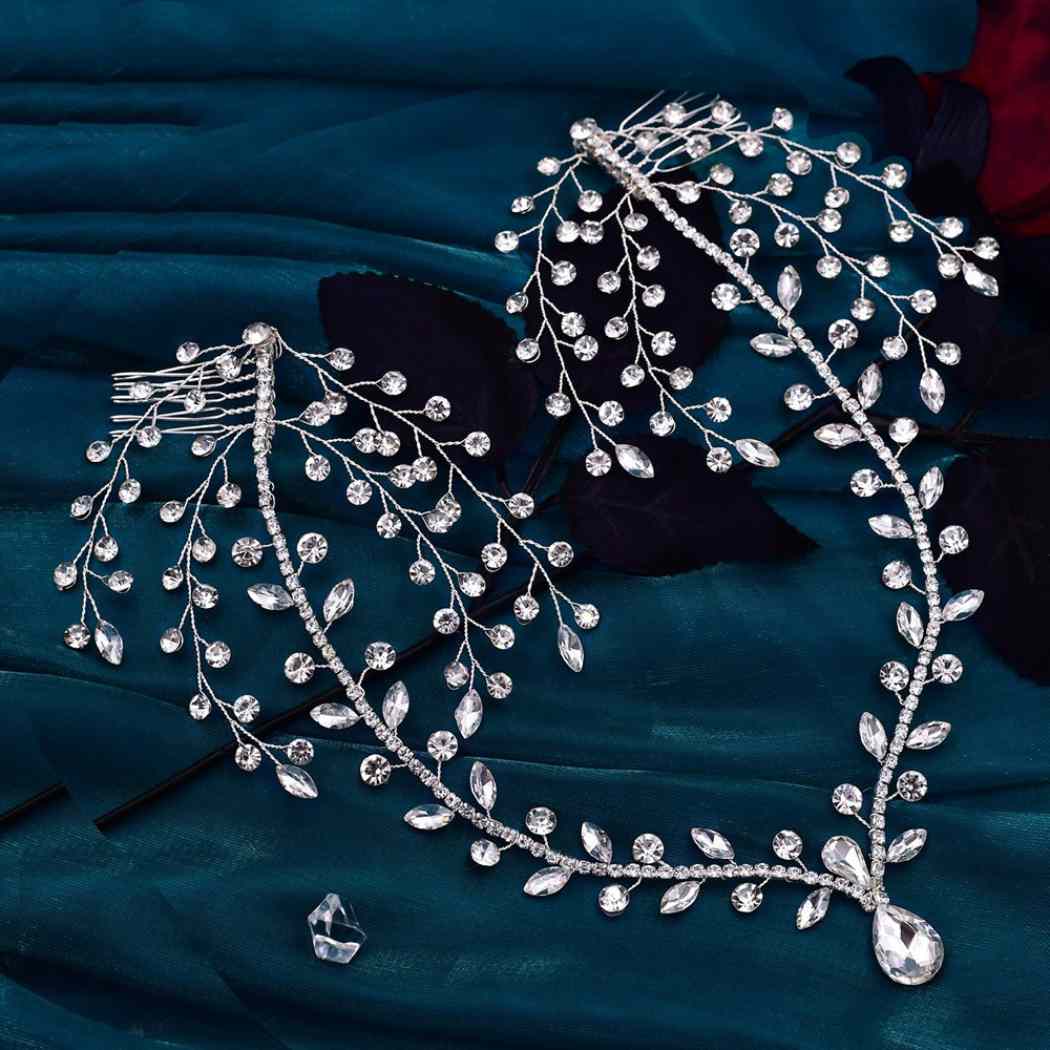Women's Handmade Crystal Tiara - Wedding Hair Accessories - A.A.Y FASHION